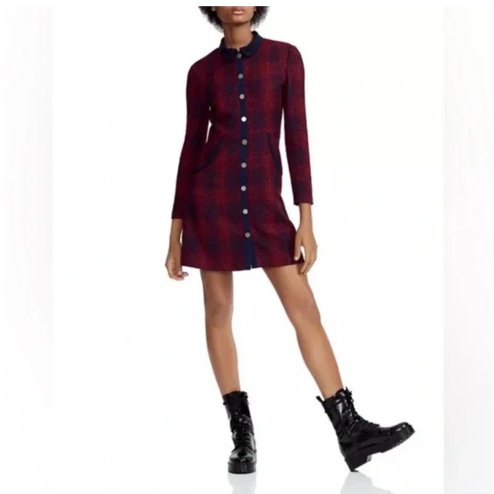 NWT Maje Renitia Tweed Shirt Dress